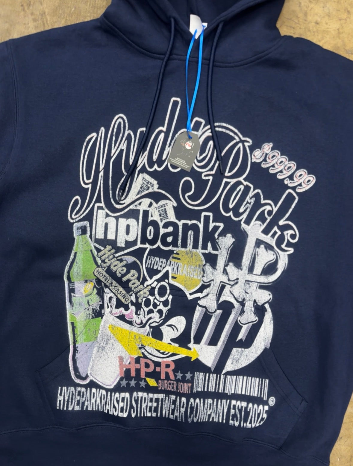HydeParkRaised Vintage StickerBomb Hoodie